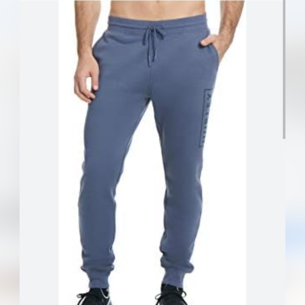 Hurley Blue Jogger Sweatpants with Tapered Leg